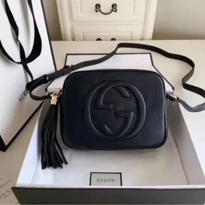 Gucci Black Leather Crossbody Bag